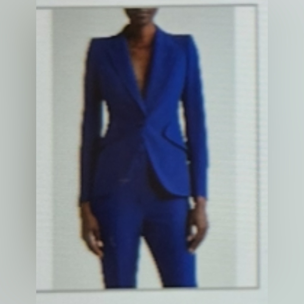 Alexander McQueen royal blue SUIT